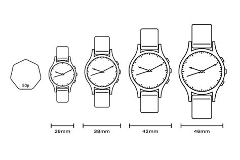 omega watch size chart